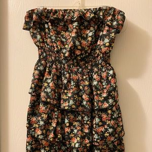 Plus boho tiered dress ruffle